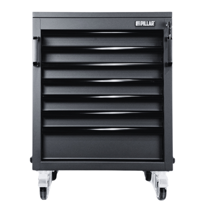 Pillar 7-Drawer Tool Trolley - 646 mm - Steel Mobile Trolley