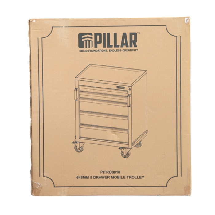 99 Pillar 5-Drawer Tool Trolley – 646 mm