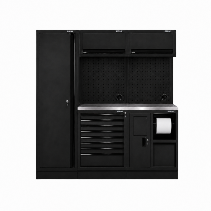 ChatGPT-Image-4-jun-2026-09_00_05.png Pillar Workshop Setup – 1 Tall Cabinet – Stainless Steel Worktop 1360 mm