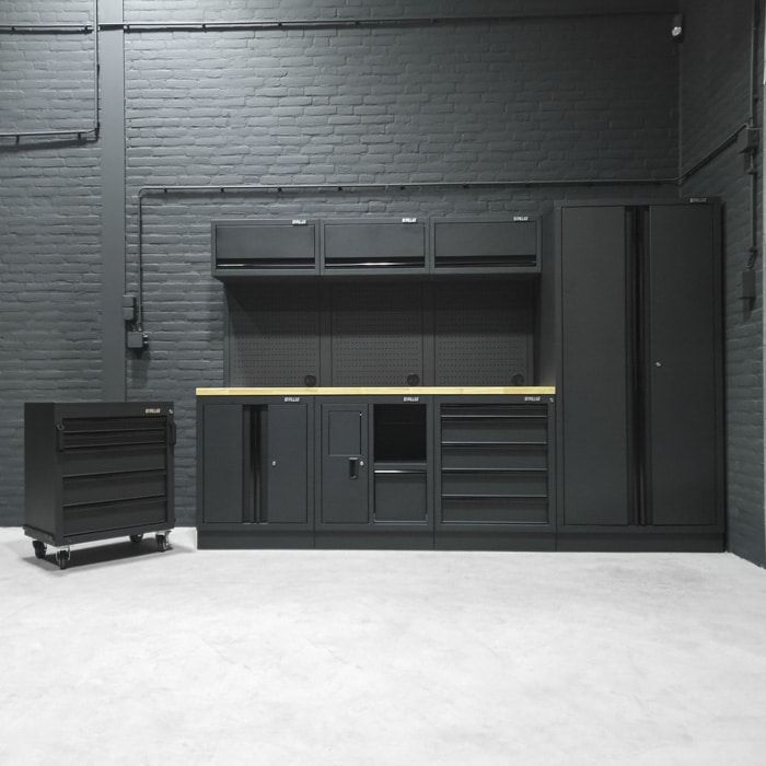 Pillar-Werkplaatsinrichting-modulaire-werkplaats-1.jpg Pillar Modular Workshop Setup – Rubberwood Worktop 2040 mm