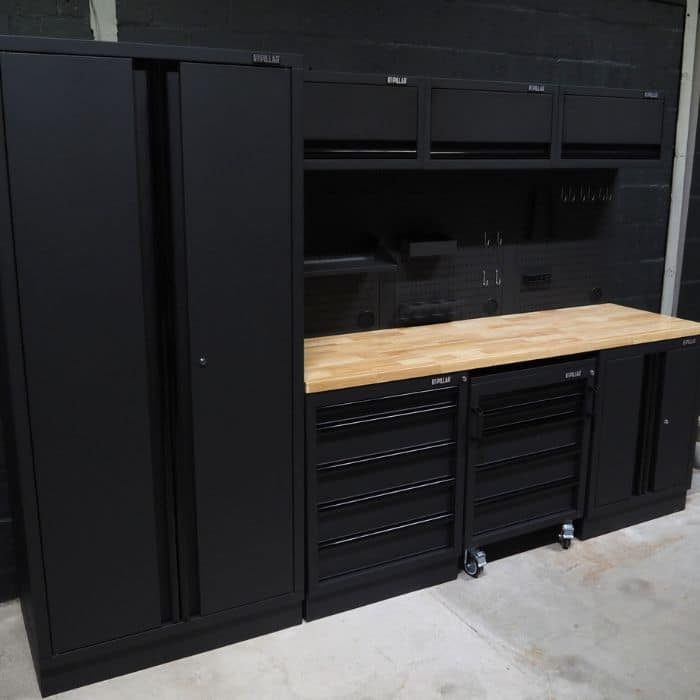 Pillar-werkplaatsinrichting-modulair-61-cm-diep-hardhouten-werkblad-8.jpg Pillar Modular Workshop Setup – Rubberwood Worktop 2040 mm